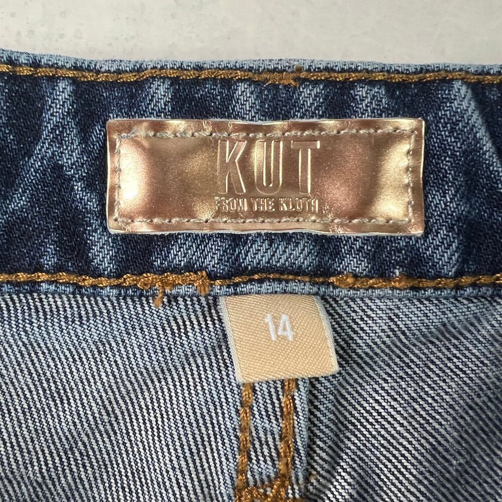 Kut From The Kloth Jean Short Women 36* Taylor High Rise Blue Denim Jorts Tag 14 - Picture 4 of 15